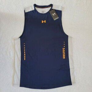 Under Armour HeatGear Men's Vent Fitted Tank Top  1370658-408 Size S  NWT